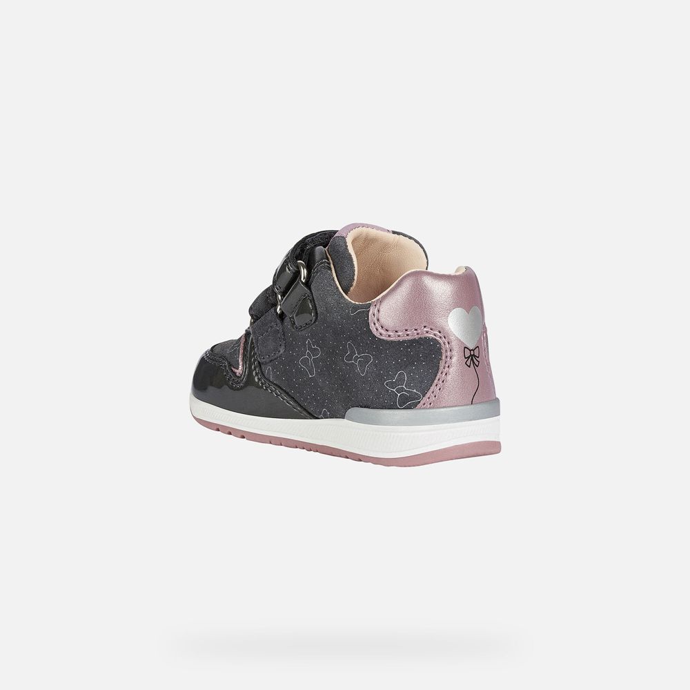 Geox Sneakers Dark Grey Rishon Girl - Geox Baby Shoes - NKWMFG714